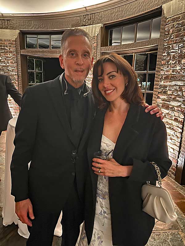 Sid Miller with actress and comedian Aubrey Plaza