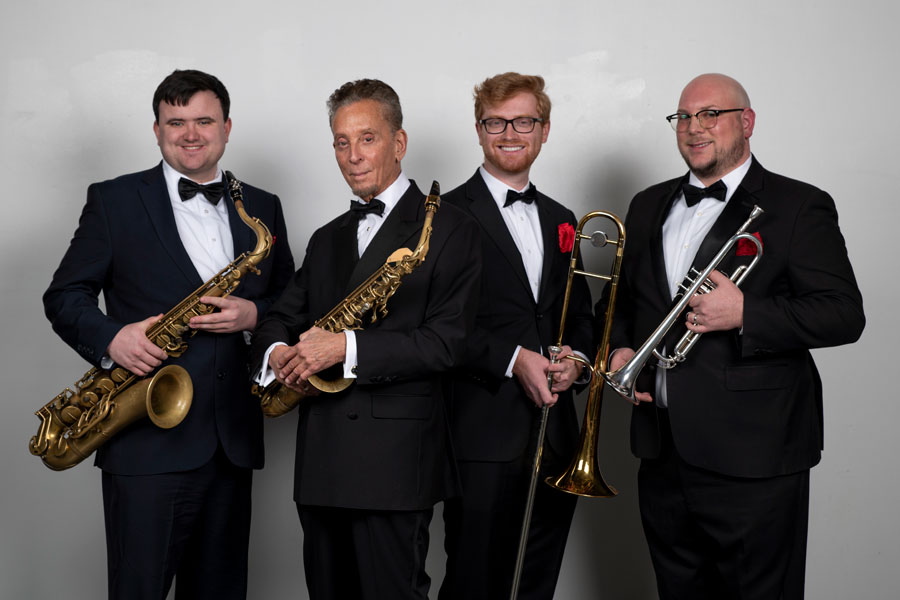 The Sid Miller Dance Band's horn section